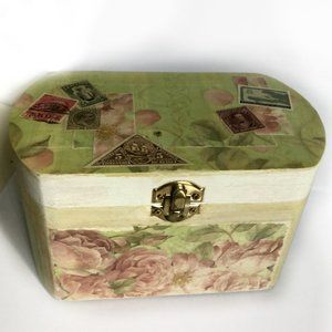 Handcrafted Wood Jewelry Trinket Keepsake Box
